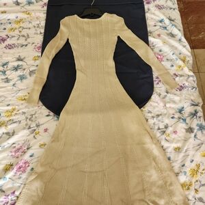Polo Ralph Lauren Cream Long Sleeve Dress